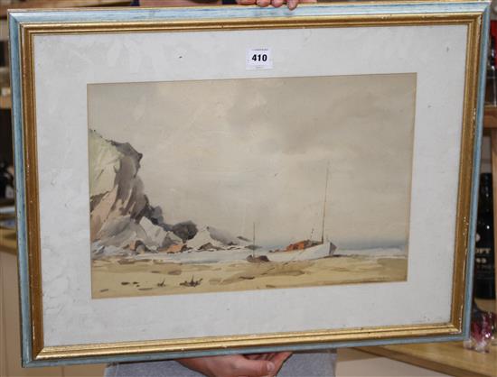 Sidney Vale (20th C.) (Wapping Group), watercolour, Cliffs at Eastbourne, signed, 34 x 49cm